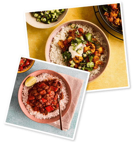 images of recipes in polaroid frames